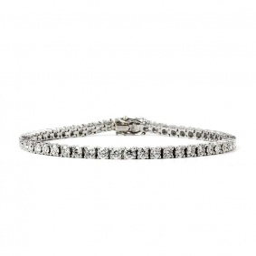 18WG Diamond Line Bracelet 5.33TDW