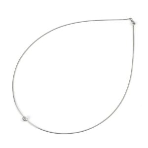 18WG 0.08ct H/SI3 Diamond Necklace