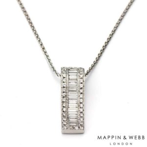 18WG and Plat Mappin & Webb Swallowtail Diamond Necklace