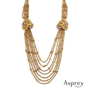 18YG Asprey Pink & Yellow Diamond Grand Necklace