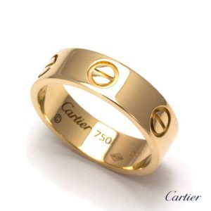 18YG Cartier Love Ring Size 58