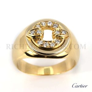 18YG Cartier Pave Dress Ring