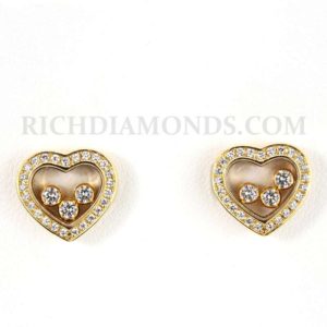 18YG Chopard Happy Heart Earrings