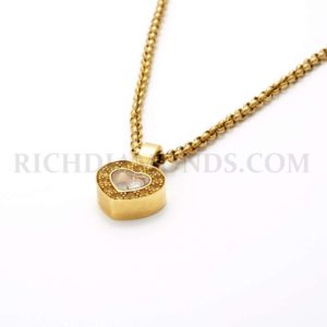 18YG Chopard Heart Sapphire Pendant
