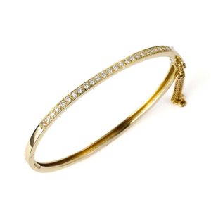 18YG Diamond 0.75TDW Hinge Bangle