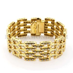 18YG Diamond Cuff Bracelet