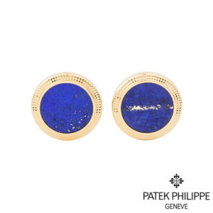 Patek Philippe 18k Yellow Gold Lazpis Set Calatrava Cuffinks