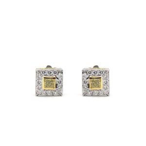 18k White Gold Diamond Cluster Earrings 0.85ct