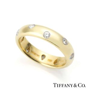 Tiffany & Co. 18k Yellow Gold Etoile Diamond Ring