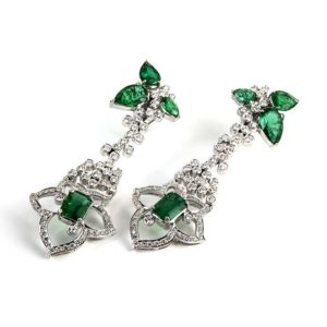 18WG Piaget Design Diamond Earrings