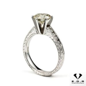18k White Gold Round Brilliant Cut Diamond Ring 2.03ct K/SI2