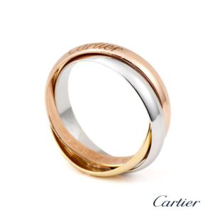 18k Cartier Trinity Ring Size 46