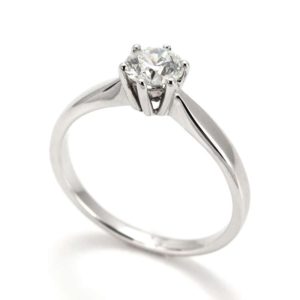 18ct White Gold Diamond Ring 0.57ct F/SI1