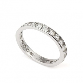 18k White Gold Full Eternity Ring 1.68ct Total