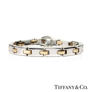 Tiffany & Co. Silver and 18ct Yellow Gold Link Bracelet