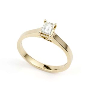18YG 0.48ct I/VVS2  Millennium Cut Diamond Ring