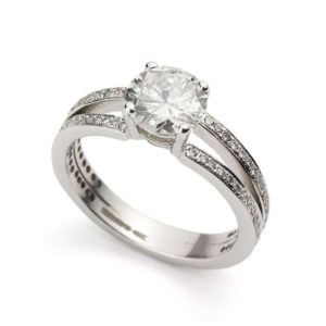 18WG 1.15ct J/VS2 Diamond Solitaire Ring