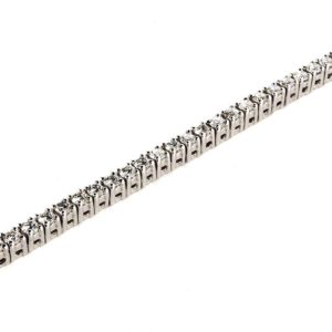 18ct White Gold Diamond Line Bracelet 3.47ct Total