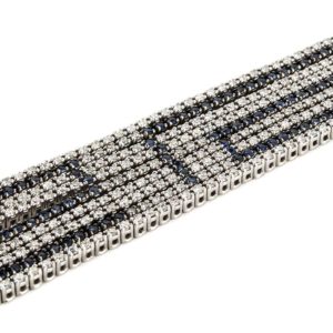 18WG Diamond & Sapphire Bracelet