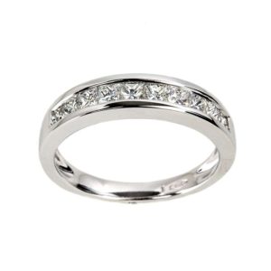 18WG 0.68TDW Diamond Half Eternity Ring