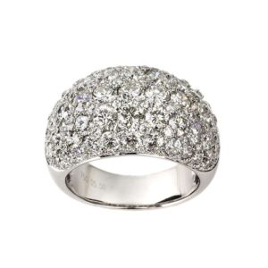 18WG Diamond Pave Ring 5.19TDW