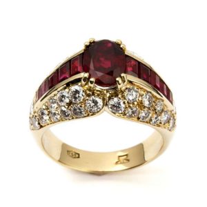 18YG Ruby and Diamond Dress Ring 2.00TDW