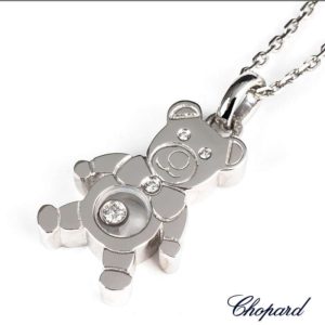 Chopard 18ct White Gold Happy Diamonds Teddy Pendant 79/5271-20