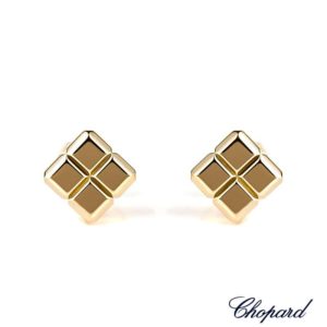 Chopard 18k Yellow Gold Ice Cube Earrings 83/4100-0001