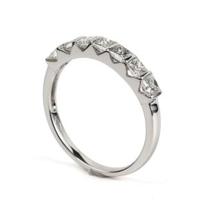 18WG Diamond Half Eternity Ring 0.84TDW