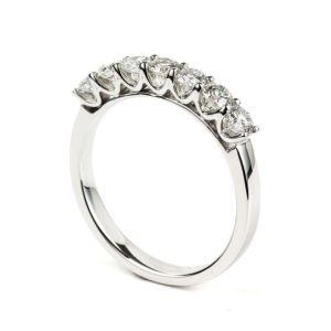 18WG Diamond Half Eternity Ring 0.78TDW