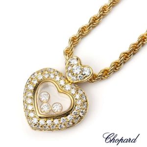 Chopard 18ct Yellow Gold Happy Diamonds Heart Pendant 79/1387-0001