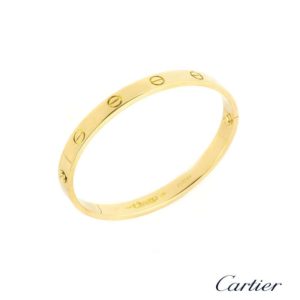 Cartier 18k Yellow Gold Love Bangle Size 17 B6035517