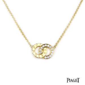Piaget 18k Yellow Gold Possession Diamond Pendant G33PX500 B&P