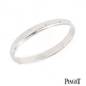 Piaget 18k White Gold Diamond Set Possession Bangle G36PL218 B&P