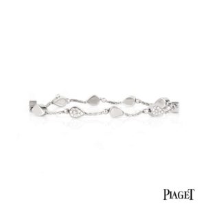 Piaget 18k White Gold Diamond Set Lucea Bracelet B&P G36U0919