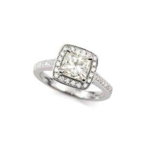 18k White Gold Princess Cut Diamond Ring 1.50ct J/VS1