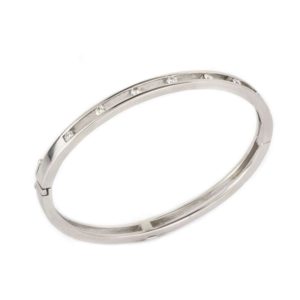 18k White Gold Diamond Set Bangle