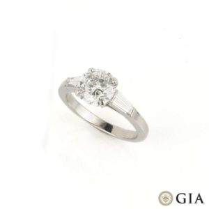 Round Brilliant Cut Diamond Ring in Platinum 1.20ct E/VS1