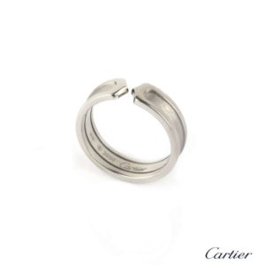 Cartier 18k White Gold C De Cartier Ring Size 55 B4040500