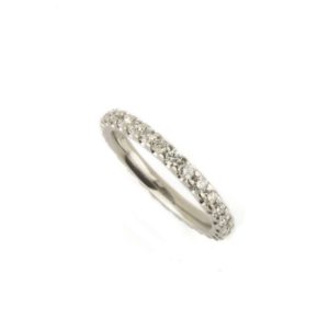 Round Brilliant Cut Diamond Full Eternity Ring in Platinum