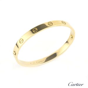 Cartier 18k Yellow Gold Love Bangle Size 18 B6035518