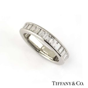 Tiffany & Co. Baguette Cut Diamond Full Eternity Ring in Platinum 1.60ct G/VS