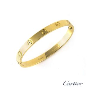 Cartier 18k Yellow Gold Love Bangle Size 17 B6035517