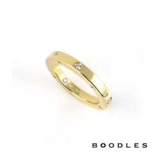 Boodles 18k Yellow Gold Diamond Set Band