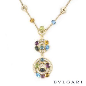 Bvlgari 18k Yellow Gold Astrale Multi-Gem Pendant
