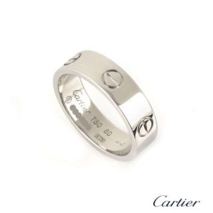 Cartier 18k White Gold Love Ring Size 60 B4084760