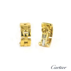 Cartier 18k Yellow Gold Maillon Panthere Earrings