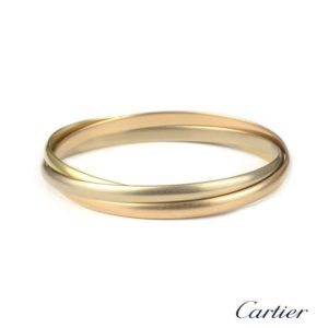 Cartier 18k Three Colour Gold Trinity Bangle B&P B6013301