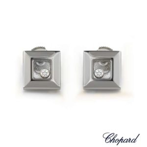 Chopard 18k White Gold Happy Diamonds Earrings 83/2938