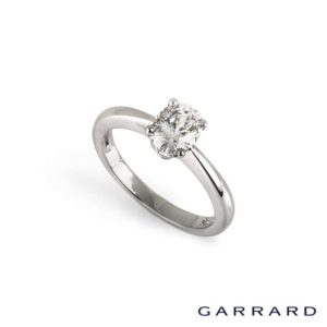 Garrard Oval Cut Diamond Ring in Platinum 0.91ct F/VS1